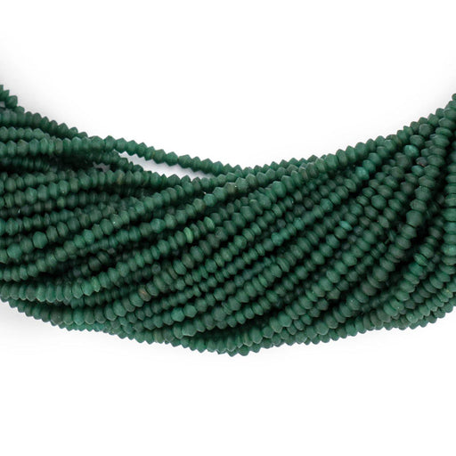 Tiny Emerald Green Serpentine Heishi Beads (2.5mm) - The Bead Chest