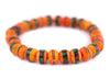Tangerine Orange Nepal Mala Bracelet