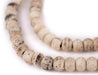Round Rustic Grey Bone Mala Beads (8mm) - The Bead Chest