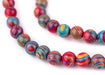 Rainbow Lace Malachite Beads (8mm) - The Bead Chest