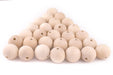 Unfinished Natural Wood Beads (30mm, Set of 10) - The Bead Chest