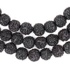 Black Rudraksha Mala Prayer Beads (12mm)