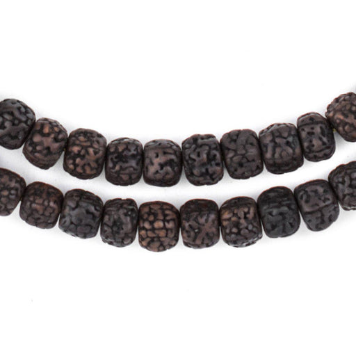 Smooth Black Rudraksha Mala Prayer Beads (10mm) - The Bead Chest