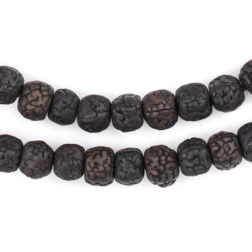 Smooth Black Rudraksha Mala Prayer Beads (8mm) - The Bead Chest