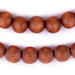 Light Brown Round Natural Wood Beads (14mm) - The Bead Chest