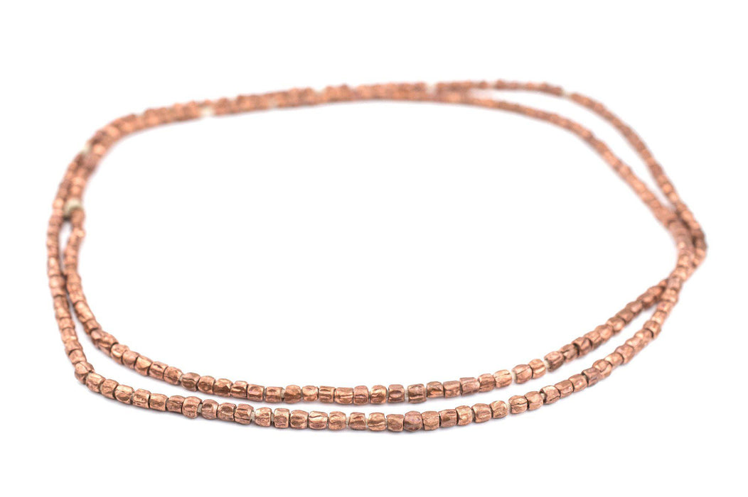 Copper Ethiopian Scratch Beads (3x4mm) - The Bead Chest