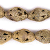 Cameroon Style Brass Filigree Oval Beads (29x18mm)