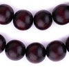Dark Brown Round Natural Wood Beads (18mm)