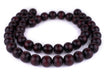 Dark Brown Round Natural Wood Beads (18mm) - The Bead Chest