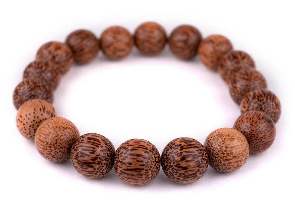 Round Natural Palm Wood Beads (24mm) - The Bead Chest