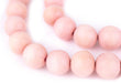 Pink Round Natural Wood Beads (18mm) - The Bead Chest