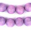 Purple Round Natural Wood Beads (18mm)