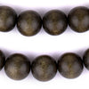 Olive Green Round Natural Wood Beads (18mm)