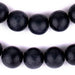 Charcoal Round Natural Wood Beads (18mm) - The Bead Chest