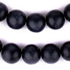 Charcoal Round Natural Wood Beads (18mm)
