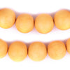 Yellow Round Natural Wood Beads (18mm)