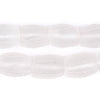 Clear Faceted Cylinder Java Recycled Glass Beads (20x12mm)