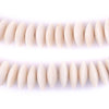 White Saucer Natural Wood Beads (15mm)