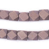 Brown Diamond Cut Natural Wood Beads (12mm)