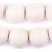 White Round Natural Wood Beads (24mm) - The Bead Chest