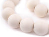 White Round Natural Wood Beads (24mm) - The Bead Chest