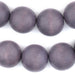 Grey Round Natural Wood Beads (24mm) - The Bead Chest