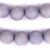 Light Grey Round Natural Wood Beads (18mm)