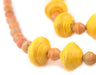 Orange Recycled Paper Beads from Uganda (Large) - The Bead Chest