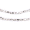 Shiny Silver Twisted Nugget Beads (4mm)