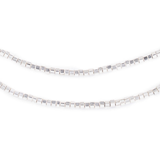 Shiny Silver Prism Heishi Beads (3mm)