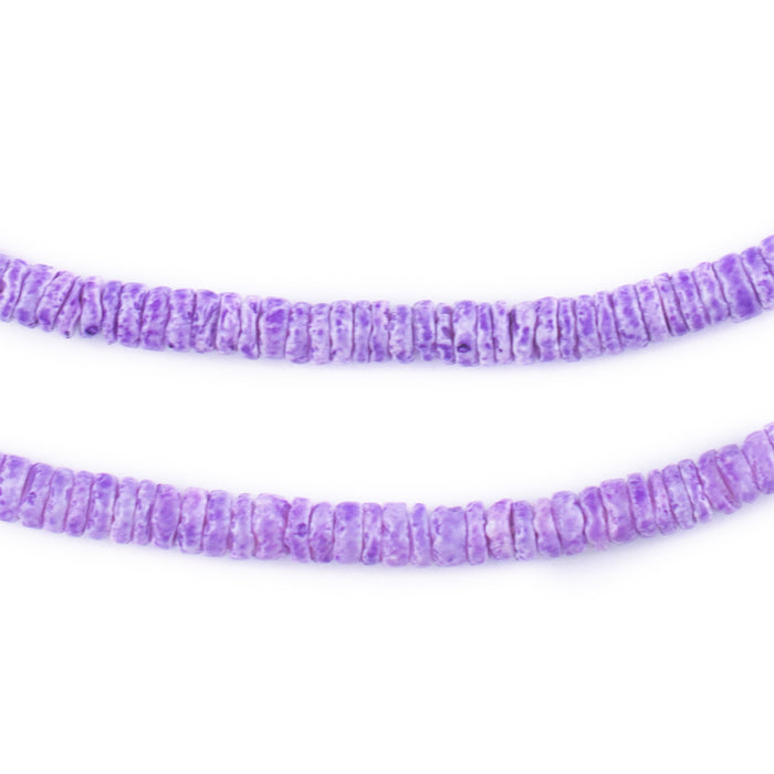 Lavender Purple Sliced Shell Heishi Beads (5mm) - The Bead Chest