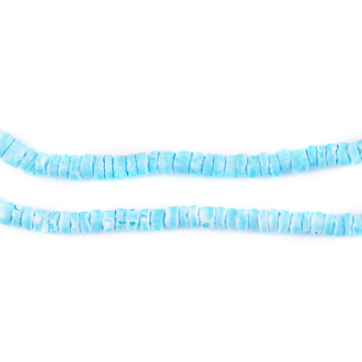Turquoise Sliced Shell Heishi Beads (3mm)