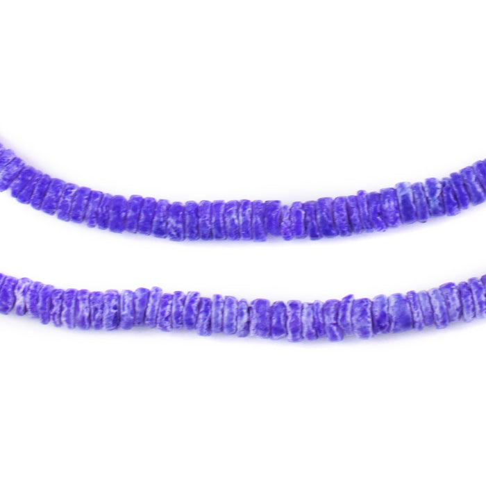 Grape Purple Sliced Shell Heishi Beads (5mm) - The Bead Chest