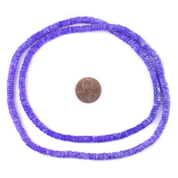 Grape Purple Sliced Shell Heishi Beads (5mm) - The Bead Chest