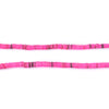 Fuchsia Pink Natural Shell Heishi Beads (3mm)