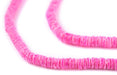 Fuchsia Pink Sliced Shell Heishi Beads (5mm) - The Bead Chest