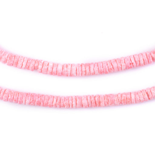 Grapefruit Orange Sliced Shell Heishi Beads (5mm)