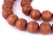 Light Brown Round Natural Wood Beads (18mm) - The Bead Chest