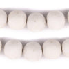 White Round Natural Wood Beads (18mm)