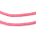 Watermelon Pink Vinyl Phono Record Beads (4mm) - The Bead Chest