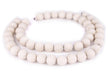White Round Natural Wood Beads (18mm) - The Bead Chest