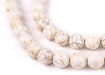 Round White Calcatta-Style Stone Beads (12mm) - The Bead Chest