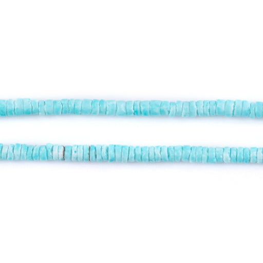 Mint Green Sliced Shell Heishi Beads (3mm)