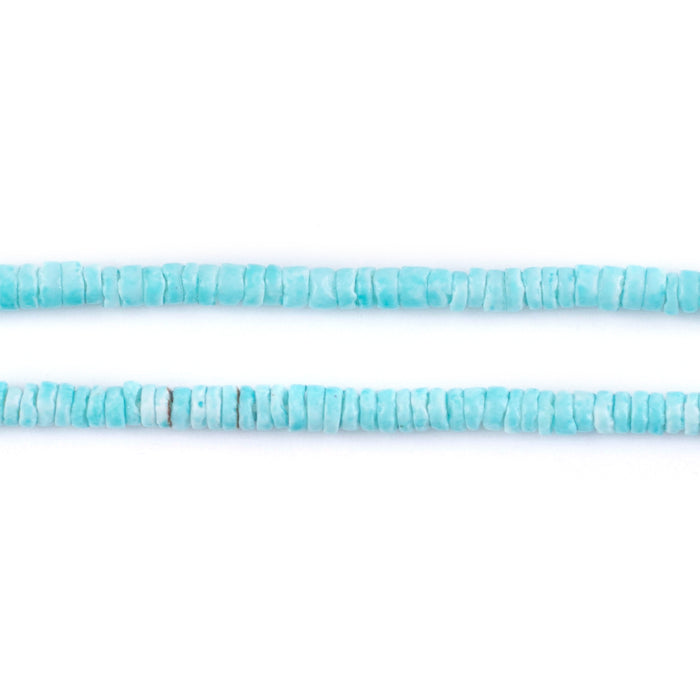 Mint Green Sliced Shell Heishi Beads (3mm) - The Bead Chest