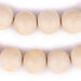 Cream Round Natural Wood Beads (18mm) - The Bead Chest