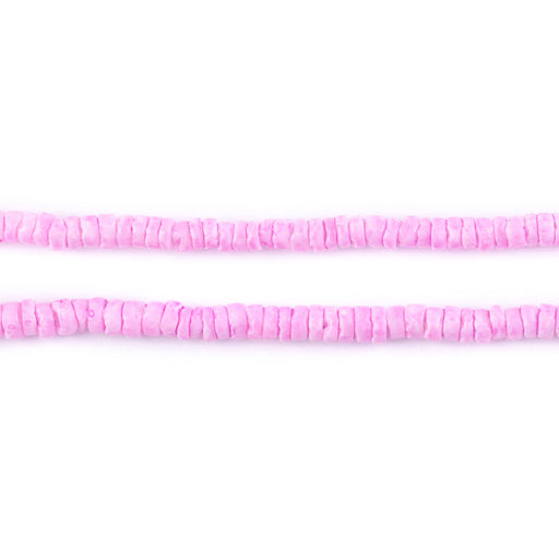 Tulip Pink Sliced Shell Heishi Beads (3mm)