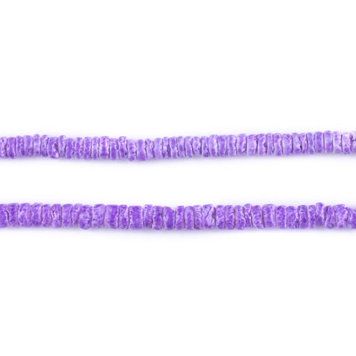 Lavender Purple Sliced Shell Heishi Beads (3mm)