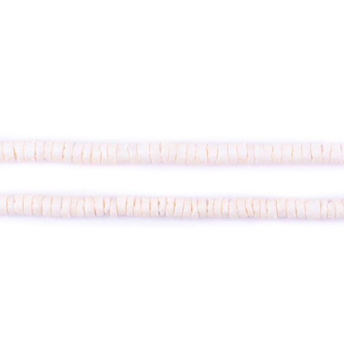 Cream Sliced Shell Heishi Beads (3mm) - The Bead Chest