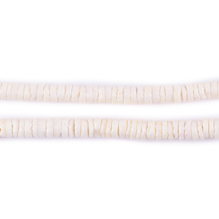 Cream Sliced Shell Heishi Beads (5mm) - The Bead Chest