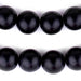 Black Round Natural Wood Beads (18mm) - The Bead Chest